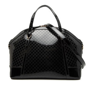 Pre-Loved Gucci Large Microguccissima Patent Dome Satchel